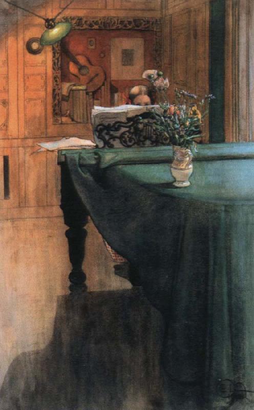 Carl Larsson brita at the piano oil painting picture